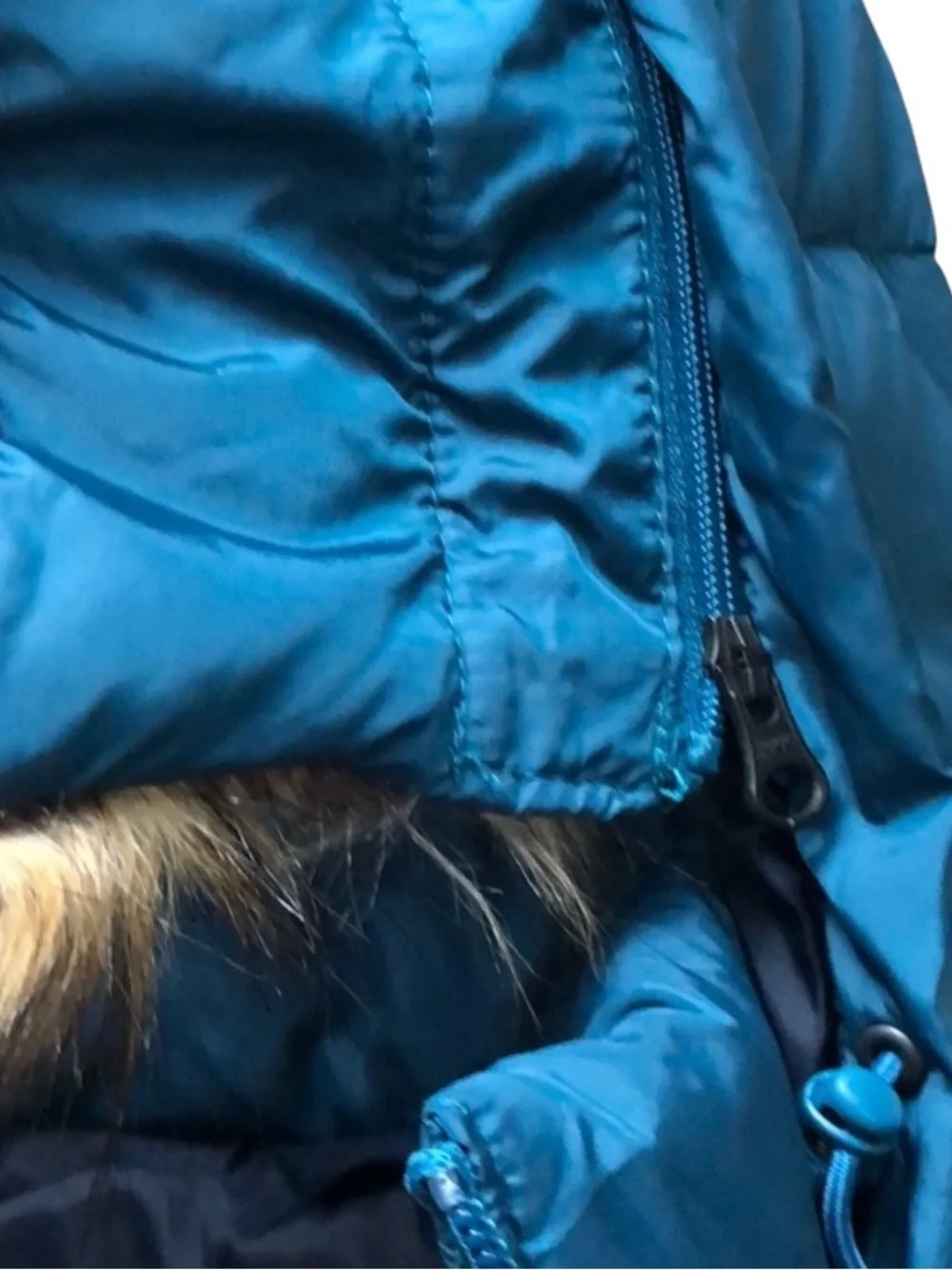 The North Face Gotham Down Jacket Teal Blue Women Small Removable Hood